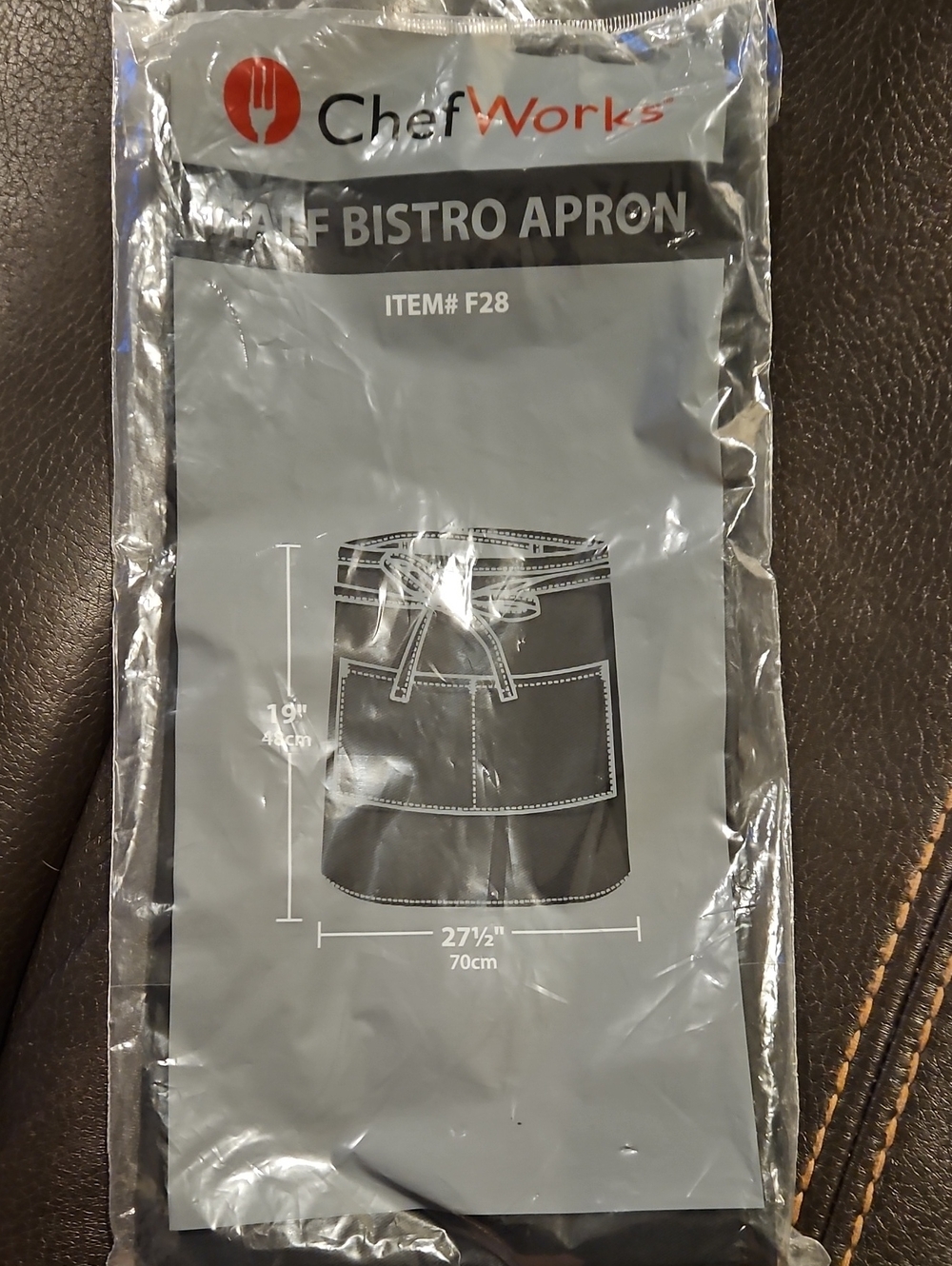 Women's Black Half Bistro Apron